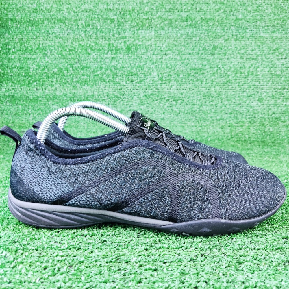 Skechers Sneakers Womens 10 Black Microburst 58780S Slip On Bungee Walking Shoes
